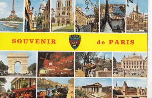 BF21014 Paris Multi Views Frankreich Vorder-/Rückbild