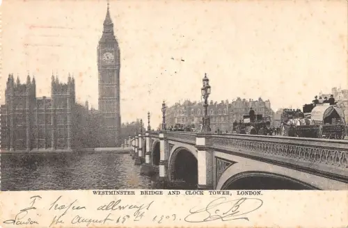 BR79964 westminster bridge and clock tower london uk