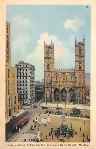 br104574 place d armes aldred building and notre dame church montreal canada