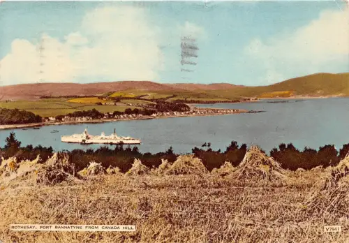 B89334 rothesay port bannatyne from canada hill ship bateaux scotland