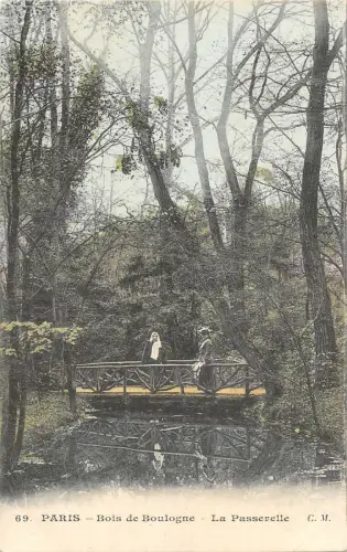 B108029 Frankreich Paris Bois de Boulogne La Passerelle Echtfoto UK