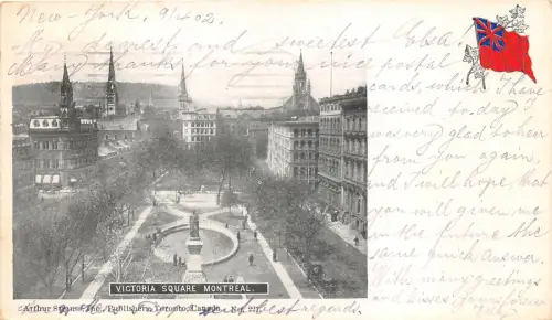 Lot 94 kanada wappen montreal litho victoria square quebec