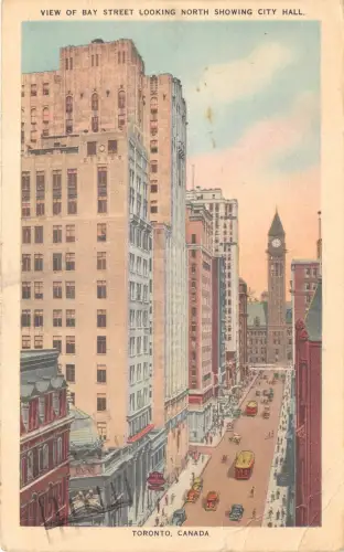 US5207 Toronto-Ansicht der Bay Street mit Blick nach Norden zeigt Rathaus Kanada