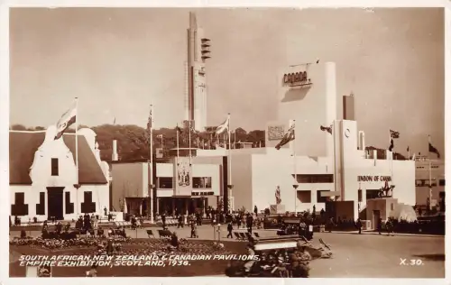 uk33433 empire exhibition scotland real photo south africa new zealand canada