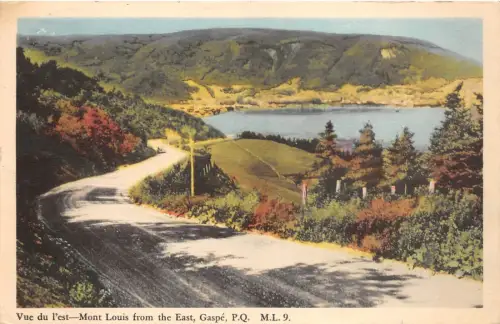 B92093 vue du l est mont louis from the east gaspe p q canada