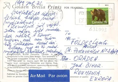 B32993 Vancouver canada