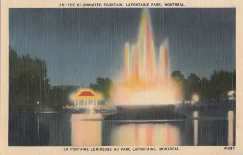 B77403 la fontaine lumineuse au parc lafi montreal canada scan front/back image