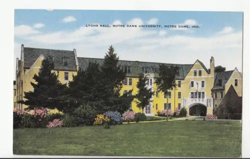 B77711 notre dame university indiana canada scan front/back image