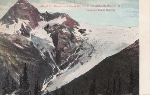 B77434 mont sir donald and great glacier of the sel canada scan front/back image