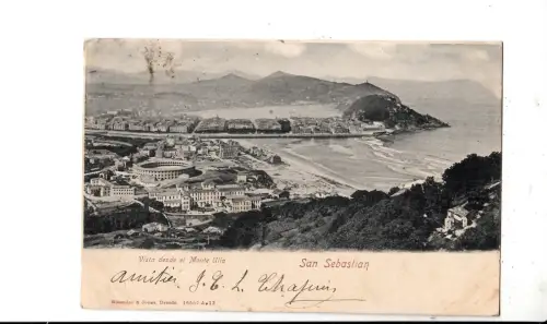 BF16794 vista desde el monte ulia san sbastian spain front/back image