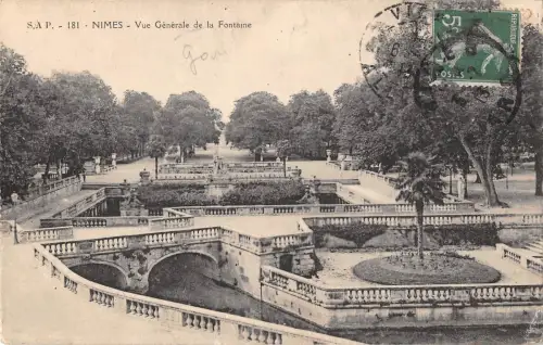 BF5413 vue generale de la fontaine nimes france Frankreich