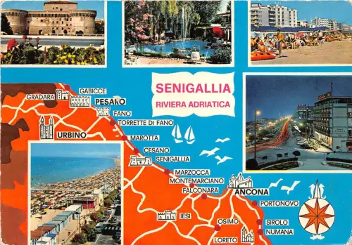 B84422 senigallia riviera adriatica karte cartes geographiques italien