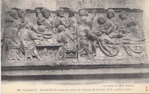 BF16925 Clamecy Basrelief de l ancien jube de l eglise france front/back image