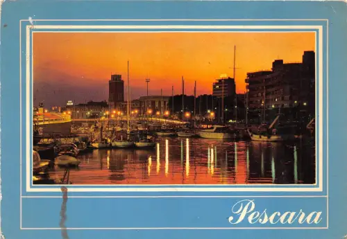 B66557 Pescara porto Canale Crepuscolo italy