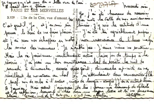 BF27747 paris l ile de la cite france front/back image