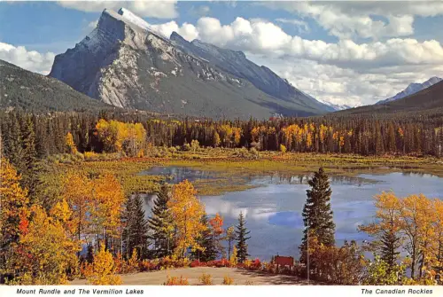 BG13840 Mount Rundle und die zinnoberroten Seen kanada kanadische Rockies
