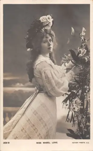 BR74494 Miss Mabel Love Echtfoto Edwardianischer Schauspieler UK