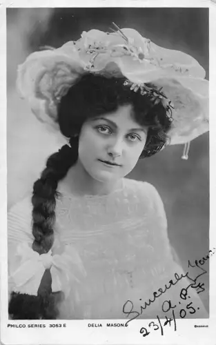 BR74399 Delia Mason Edwardianischer Schauspieler Filmstar Echtfoto UK