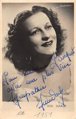 B11286 Sim Darly Schauspieler Film Original Autogramm signed