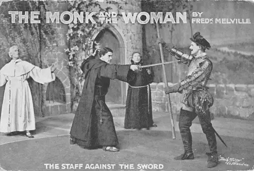 BR98444 der Mönch und die Frau Filmstar Schauspieler Fred Melville UK Theater