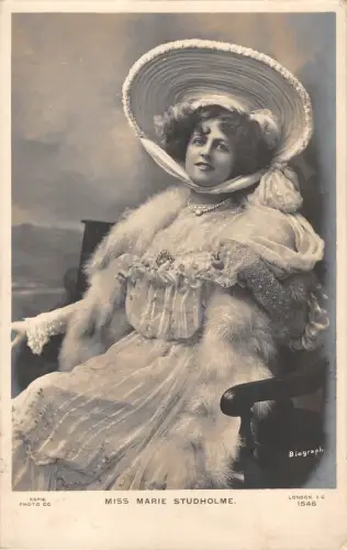 BR74448 Miss Marie Studholme Filmstar Edwardian Schauspieler Echtfoto UK