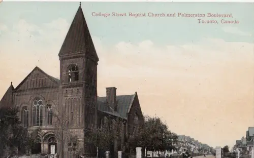 B77702 college street baptist church and p toronto canada scan front/back image