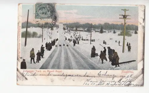 B77481 monterale Rodelbahn auf Mount Royal Canada Bild vorne/hinten scannen