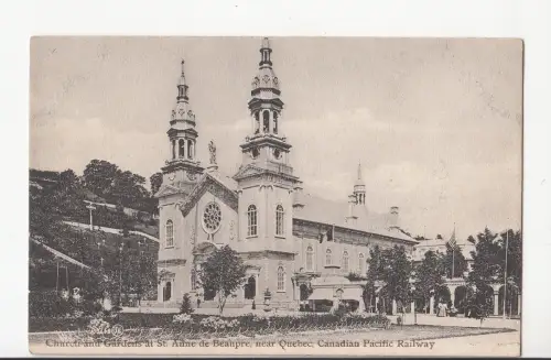 B77642 kirche und gärten st aune de beaupre quebe canada scan front/back image