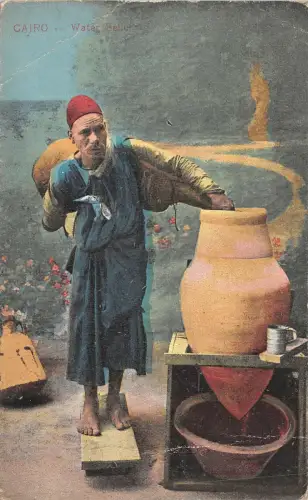 US5632 Wasserverkäufer Typen Folklore Kairo Ägypten Afrika