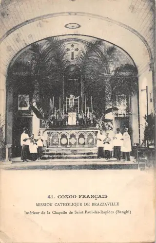 BR56973 Congo Missin catholique de Brazzaville interieur de la chapelle Africa