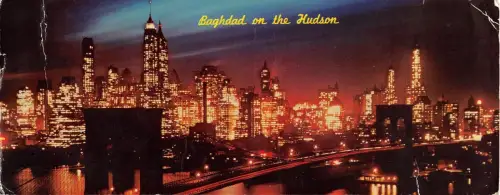 B32401 Die Stadt Bagdad am Hudson New York City gebogen USA