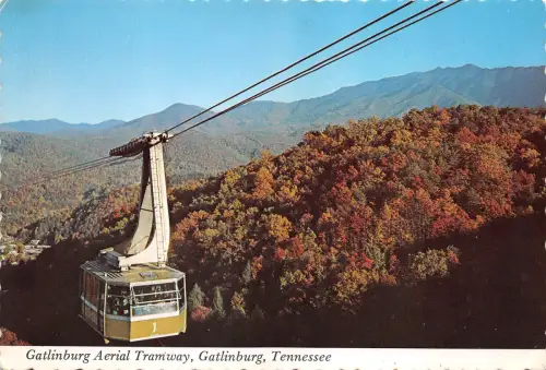 B0140 Cable Train Gatlinburg Aerial Tramway Tennessee USA Front/Back Scan