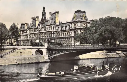 BR16358 L Hotel de Ville Paris Schiff Bateaux Frankreich