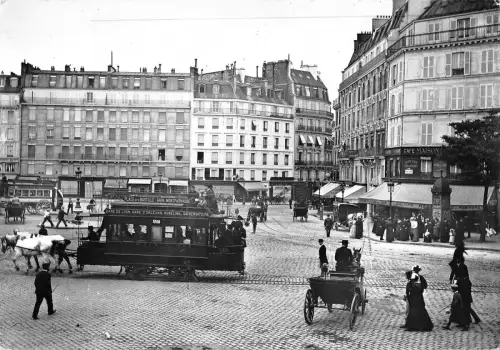 BR56352 Paris Place de Rennes Transport Tramways Straßenbahn