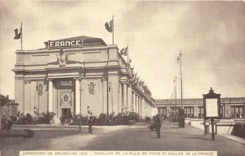 B94357 exposition de bruxelles 1910 pavillon de la ville de paris france