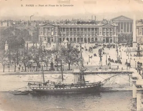 BR42636 Paris pont et place de la concorde Schiff bateaux france