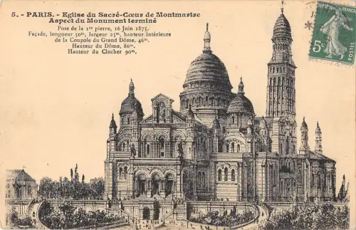 BR72110 eglise du sacre coeur de montmartre paris france