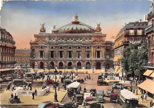 B97816 paris place de l opera france bus car voiture