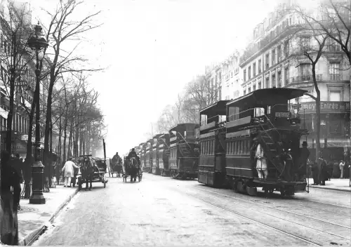BR56332 Paris Encombremnt Transport Tramways Straßenbahn