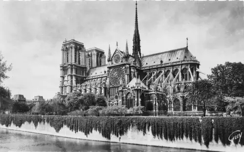 BR17878 Abside de la cathedrale Notre Dame Paris Frankreich