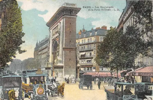 BR53948 Paris le sboulevards et la porte st denis car voiture France