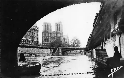 BR12356 Paris Ponts Bridges Coup d eil venetien sur Notre Da Echtfoto Frankreich