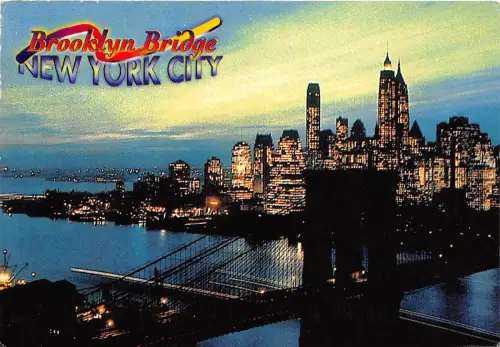 B73223 New York City Einbruch der Dunkelheit in Lower Manhattan USA