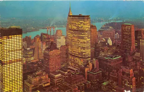 BR14776 Pan Am Gebäude Midtown Skyline bei Nacht New York USA