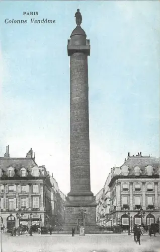 B107529 Frankreich Paris Colonne Vendome Statue Turm Echtfoto UK