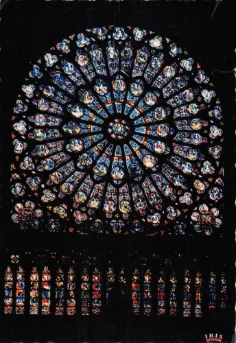 B108309 Frankreich Paris Notre-Dame Grande Rosace Nord Echtfoto UK