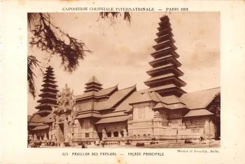 BT15143 Pavillon des Pays Bas Fassade Principale Ausstellung Paris Indonesien