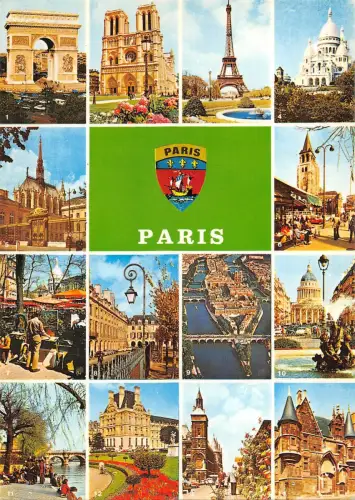 B108243 Frankreich Paris L'Arc de Triomphe, Notre-Dame Tour Eiffel Echtfoto UK