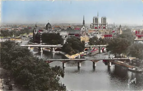 B106926 Frankreich Paris La Cite Notre-Dame et les Ponts Brücken