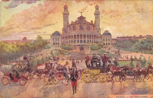B106898 Frankreich Paris Le Trocadero Pferdekutsche